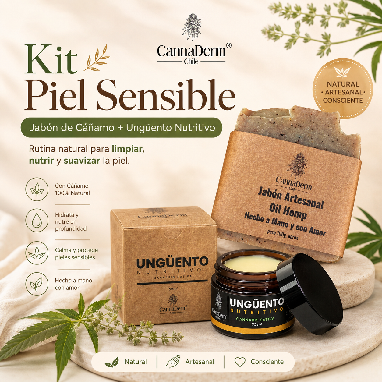 Kit Piel Sensible | Cannaderm Chile